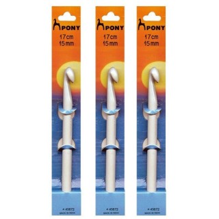 Ganchillo Plastico Pony 15cm pack 5und - Agujas de ganchillo | Mercería Barata