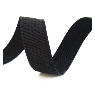 Cinta Algodón 20mm 100 metros Negro - Cintas algodón  | Mercería Barata