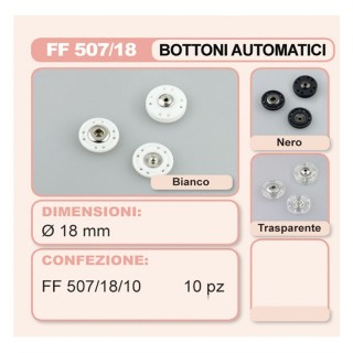 Automático Botón Plástico 18 mm Pack 10 Pares - Broches de presión y Broches de presión y Automáticos plástico  | Mercería Ba...