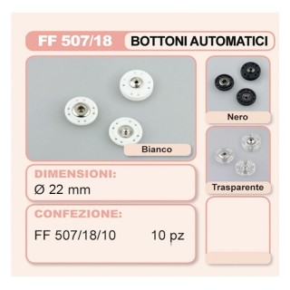 Automático Botón Plástico 22 mm Pack 10 Pares - Broches de presión y Broches de presión y Automáticos plástico  | Mercería Ba...