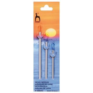 Aguja Lana Aluminio 60643 pack 5 blister 3 agujas - Agujas coser lana | Mercería Barata