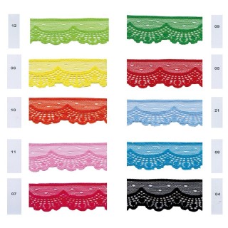 Puntilla Nylon 35 mm 7299 Colores 50 Metros - Puntilla Nylon | Mercería Barata