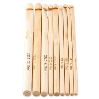 Ganchillos Surtidos Bambu 80002 Pack 9 - Agujas de ganchillo | Mercería Barata
