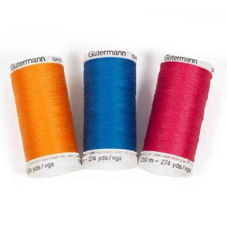 Bobinas 250 metros hilo gutermann Poliester 100% -Pack 5 - Hilos costura | Mercería Barata