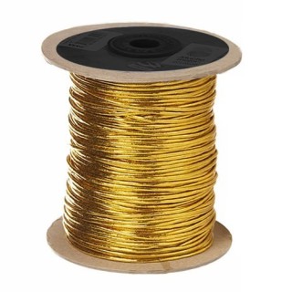 Cordón Elástico Oro y Plata 100 Metros - Cordón goma elastico | Mercería Barata