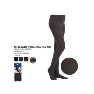 Panty Termal Canalé 140 Den Pack 6 - Medias Pantys y Leotardos | Mercería Barata