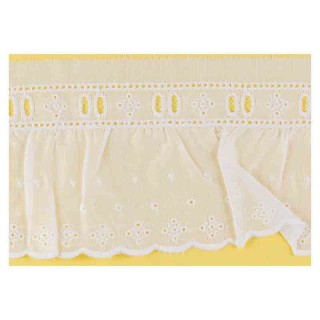 Tira Bordada Con Pasacintas 7 cm art. 107494 11 Metros - Tira bordada | Mercería Barata