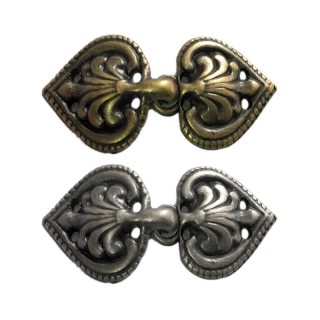Alamares Metálicos Corazón 1644 Pack 5 - Alamares | Mercería Barata
