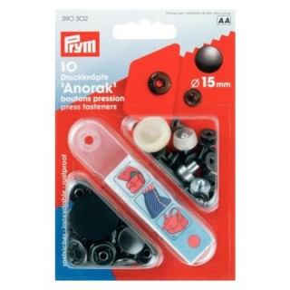Botones Presión Anorak 390302 15mm Pack 10 Unidads - Kits botones | Mercería Barata