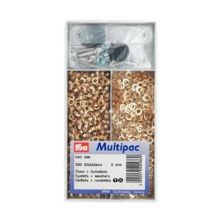 Ojetes De Latón Dorados 4mm Pack 500 Unidades  - Ojetes | Mercería Barata