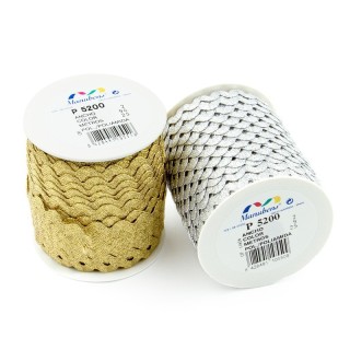 Cinta Ondulina Oro y Plata 1cm 25 Metros - Cintas ondulina  | Mercería Barata