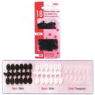 Automaticos plástico 9mm Pack 180 - Broches de presión y Broches de presión y Automáticos plástico  | Mercería Barata