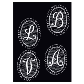 Letras Bordadas Para Coser 6,5cm Pack 12 Unidades - Complementos textiles varios | Mercería Barata
