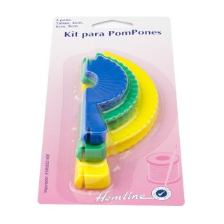 Kit para hacer pompones pack 5 - Pompones | Mercería Barata