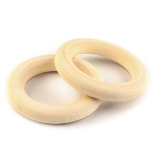 Anillas Madera 25 mm Pack 50  - Madera | Mercería Barata