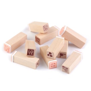 Sellos De Madera Pack 25 - Madera | Mercería Barata