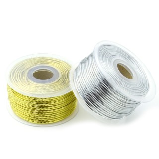 Cordón Oro y Plata Nº 80 2 mm 50 Metros - Cordones metalizados | Mercería Barata