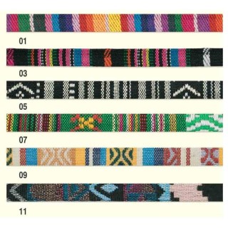 Cordón Plano Étnico 10 mm 20 Metros - Cordones varios | Mercería Barata