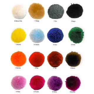 Pompon Lana 40 mm 50 Unidades - Pompones | Mercería Barata
