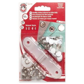Botón Presión Kohinoor Plata 11 mm Pack 15 - Broches de presión y Broches de presión y Automáticos metálicos  | Mercería Barata