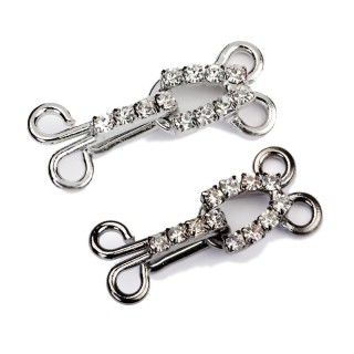 Alamar - Corchete Strass 5,5cm x 1,2 cm - Alamares | Mercería Barata