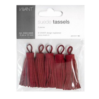 Borla de Ante 5cm x 15 mm Pack 5 - Borlas | Mercería Barata