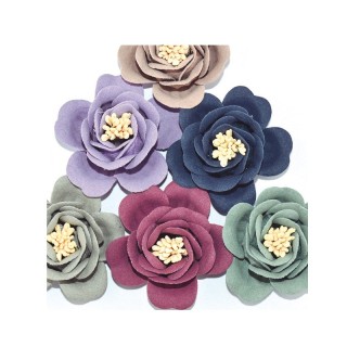 Flor Papel 50 mm Pack 12 - Flores | Mercería Barata