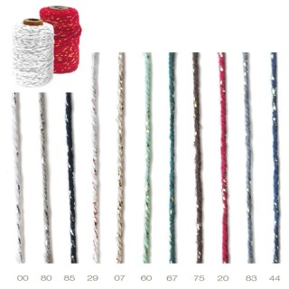 Cordon 1050 Cotton Lurex 2mm 50 metros pack 6 - Cordones metalizados | Mercería Barata