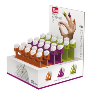 EXPOSITOR 30 DEDALES ERGONÓMICOS PRYM 651751 - Dedales varios | Mercería Barata