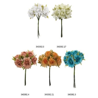 RAMITOS 6 FLORES 343392 PACK 12 - Flores | Mercería Barata