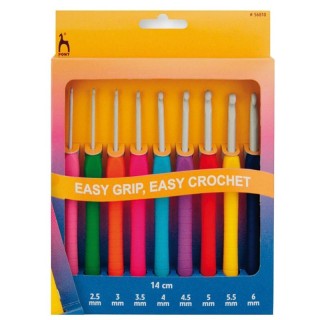 GANCHILLOS MULTITALLA EASY GRIP 56810 14CM PACK 9 - Agujas de ganchillo | Mercería Barata