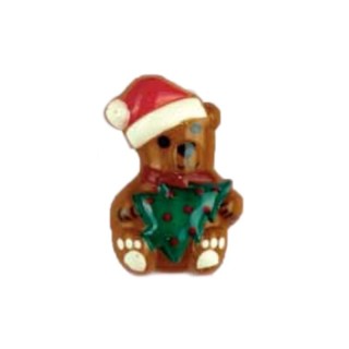 BOTON DILL OSO NAVIDAD 3405072810 28mm PACK 10 - Botones dibujos de 28 mm | Mercería Barata