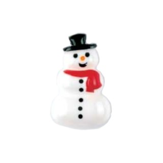 BOTON DILL MUÑECO NIEVE 3406182812 28mm PACK 12 - Botones dibujos de 28 mm | Mercería Barata