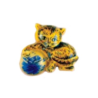 BOTON GATO DILL 3405043010 30mm PACK 10 - Botones dibujos de 30 mm | Mercería Barata