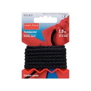 Cordón Trenzado 4mm Negro 972401 - Cordones lisos | Mercería Barata