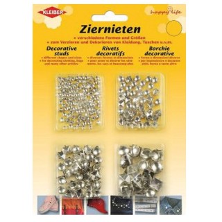 TACHUELAS DECORATIVAS PLATA PACK 100 GRAMOS - Fornituras | Mercería Barata