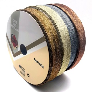Cinta al Bies Metalizada 30mm Pack 25 metros - Bies liso | Mercería Barata