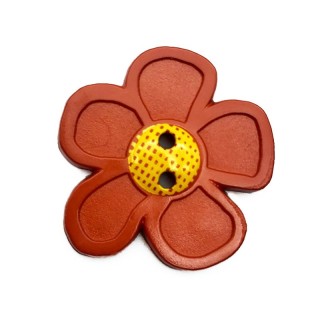 BOTON DILL FLOR 3407082810 28mm PACK 10 - Botones dibujos de 28 mm | Mercería Barata