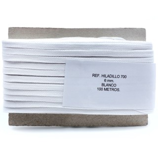 Cinta Algodón 40mm 50 metros Blanco - Cintas algodón  | Mercería Barata