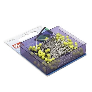Alfileres cabeza vidrio amarillo largo 029153 - Alfileres  colores | Mercería Barata