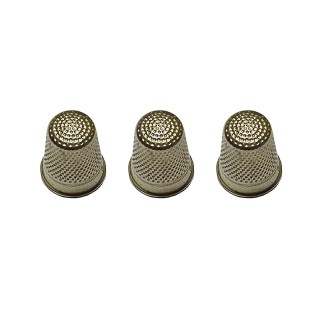 Dedales hierro niquelado 1930 - Pack 12 - Dedales metal | Mercería Barata