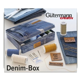 CAJA GUTERMANN 799782 DENIM 12 BOB+AGUJA+ETIQUETA