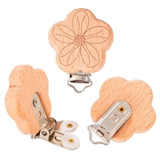 PORTACHUPETE MADERA PINZAS FLOR 2060 PACK 5