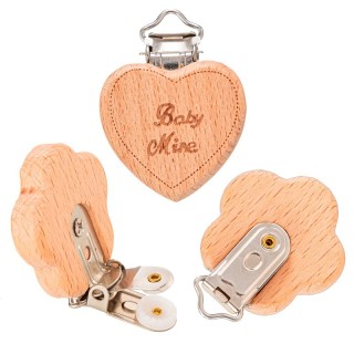 PORTACHUPETE MADERA PINZAS CORAZON 2061 PACK 5