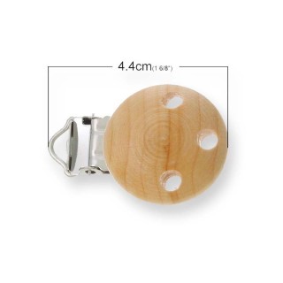 PORTACHUPETE PINZAS BOTON MADERA 0336 PACK 5