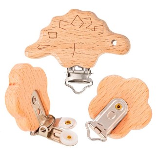 PORTACHUPETE MADERA PINZAS DINOSAURIO 2063 PACK 5