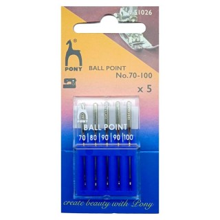 AGUJA MAQUINA 130/705H PONY 51026 PUNTA BOLA PACK 25