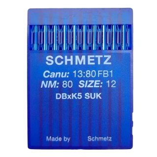 AGUJA MAQ SCHMETZ 138 ESPEC BORDAR PUNTA BOLA  PACK 10