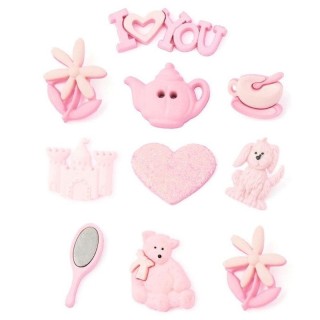 BOTONES DRESS IT UP 2164 LITTLE GIRL 48 UDS