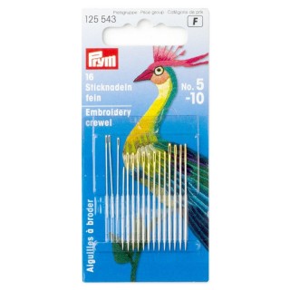 Agujas de bordar Crewel 5/10 125543 - Agujas bordar | Mercería Barata